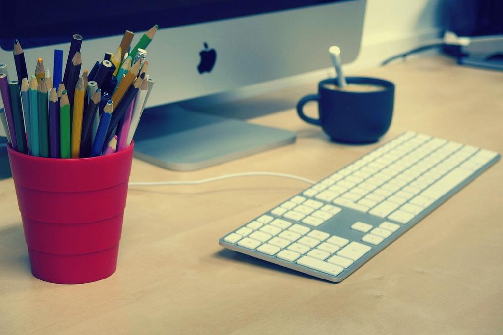 Modern workspace with planning tools and lifestyle organization materials